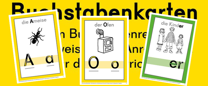 NEU: Buchstabenkarten für das 1. Schuljahr