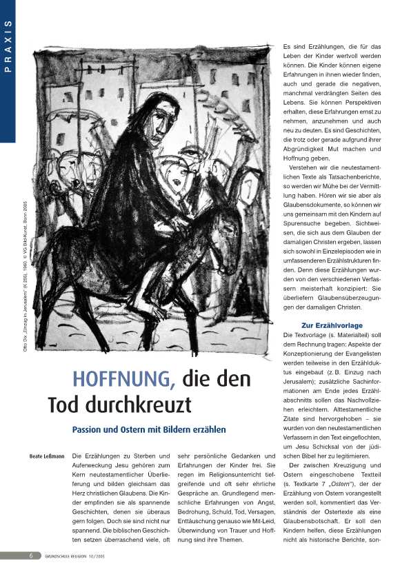 Hoffnung, die den Tod durchkreuzt