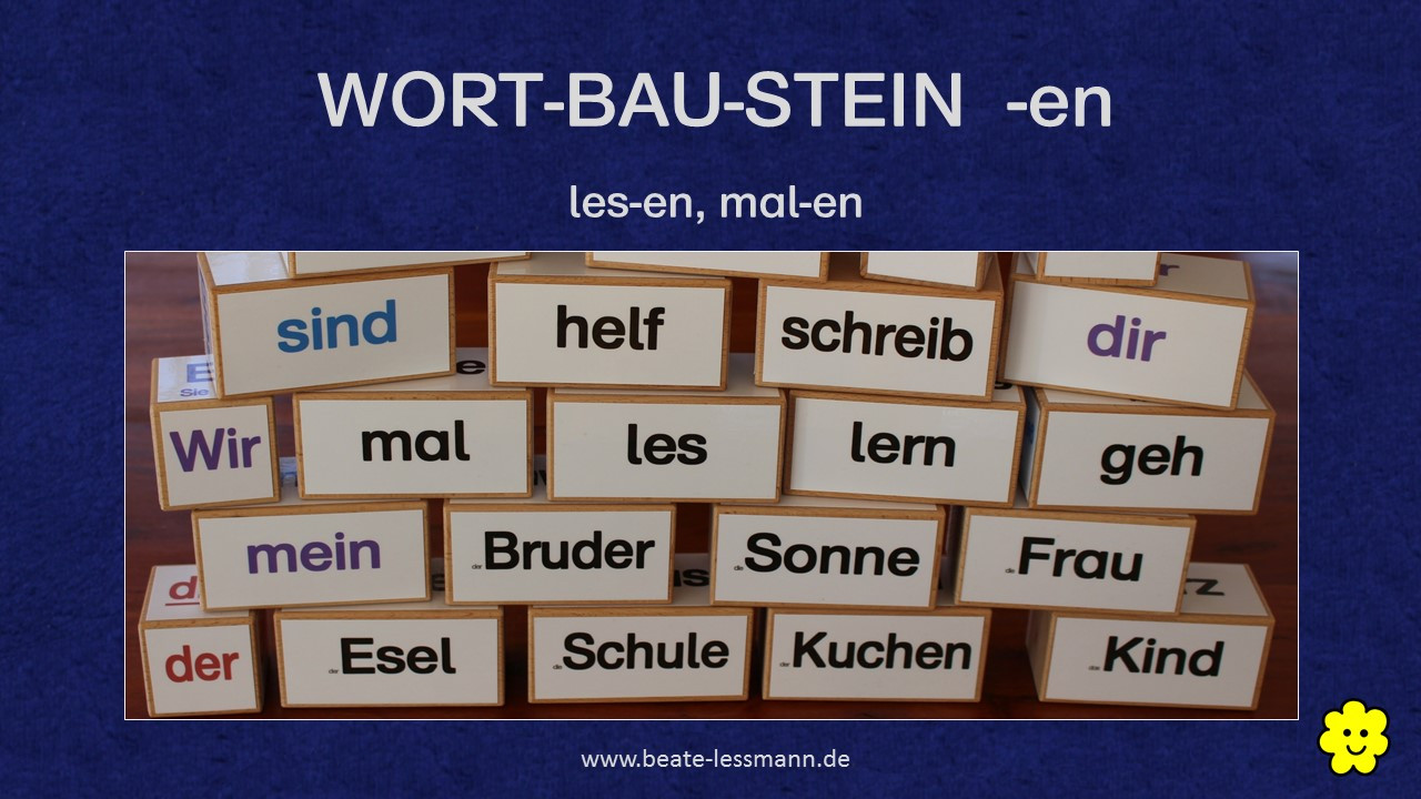 Wortbaustein: -en - Beispielfolien der Präsentation für den Unterricht (1)